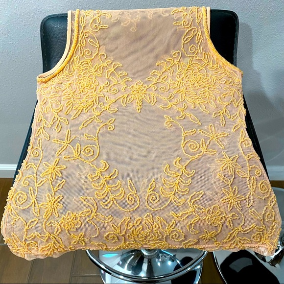 Beaded Mesh peach color top🌷 - Picture 14 of 16